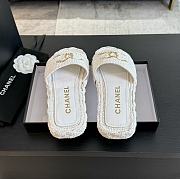 Chanel White Slides 06 - 4