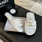 Chanel White Slides 06 - 3