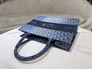 Dior Medium Book Tote Blue Denim Oblique Jacquard 36 x 27.5 x 16.5 cm - 5