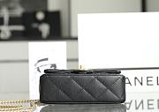 Chanel Flap Bag Heart Black Caviar Gold 20cm - 6