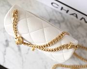 Chanel Flap Bag Heart White Caviar Gold 20cm - 4