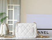 Chanel Flap Bag Heart White Caviar Gold 20cm - 3