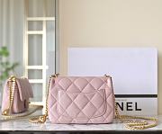 Chanel Flap Bag Heart Pink Caviar Gold 20cm - 4