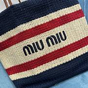 Miu Miu Black Woven Fabric Tote Bag 40x34x16cm - 2