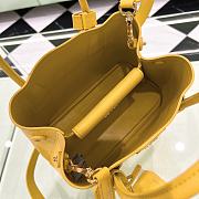 Prada Double Saffiano Leather Mini Bag Yellow 25x18.5x12.5cm - 6