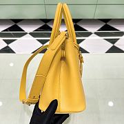 Prada Double Saffiano Leather Mini Bag Yellow 25x18.5x12.5cm - 5