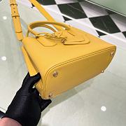 Prada Double Saffiano Leather Mini Bag Yellow 25x18.5x12.5cm - 3