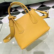 Prada Double Saffiano Leather Mini Bag Yellow 25x18.5x12.5cm - 2