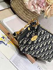 Dior Diorstar Hobo Bag With Chain Blue Oblique 28.5 x 14.5 x 10 cm - 3