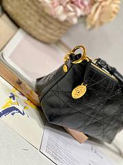 Dior Diorstar Hobo Bag With Chain Black Macrocannage 28.5 x 14.5 x 10 cm - 4