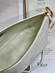 Dior Diorstar Hobo Bag With Chain White Macrocannage 28.5 x 14.5 x 10 - 3