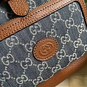 Gucci Backpack With Interlocking G Blue 26.5x30x13cm - 4