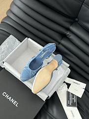 Chanel Slingback Pump Blue Denim 5cm - 4