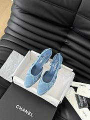 Chanel Slingback Pump Blue Denim 5cm - 2