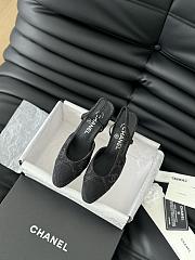 Chanel Slingback Pump Black Denim 5cm - 3