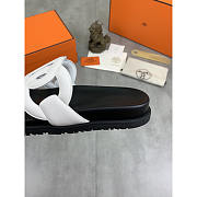 Hermes Bicolor Extra Sandals White - 5