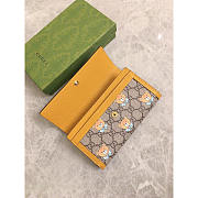 Gucci Teddy Bear Long Wallet Yellow 19x10x3cm - 2