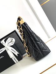 Chanel Hobo Bag Black Lambskin Gold 22.5x19.5x8.5cm - 2