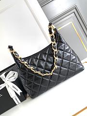 Chanel Large Hobo Bag Black Lambskin Gold 29x32x10cm - 4