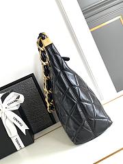 Chanel Large Hobo Bag Black Lambskin Gold 29x32x10cm - 2