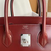 Hermes Birkin 30 Red Box Leather Silver 30cm - 4