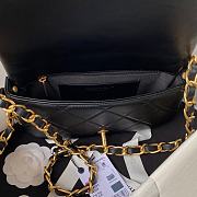 Chanel Flap Bag Black Lambskin Gold 19x12x5cm - 5