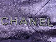 Chanel 22 Handbag Purple Silver 20x19x6cm - 3