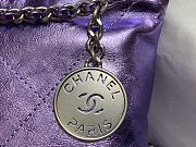 Chanel 22 Handbag Purple Silver 20x19x6cm - 2