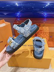 Louis Vuitton LV Blue Denim Sandal - 5