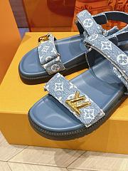 Louis Vuitton LV Blue Denim Sandal - 4