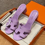 Hermes Purple Sandal Heel 6cm - 3