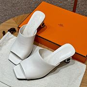 Hermes White Heel 6cm - 1