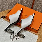 Hermes White Heel 6cm - 2