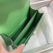 Hermes Constance Green Bag Epsom Silver 19cm - 4