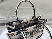 Dior Medium Book Tote Beige and Black Fleurs Mystiques 36x27.5x16.5cm - 5