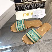 Dior Dioriviera Dway Slide Natural Raffia Aquamarina - 4