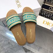 Dior Dioriviera Dway Slide Natural Raffia Aquamarina - 2