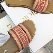 Dior Dioriviera Dway Slide Natural Raffia Candy Pink - 5