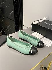 Chanel Ballerina Black Green Flat - 1