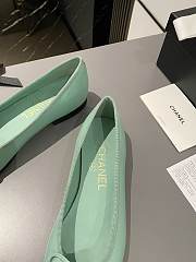 Chanel Ballerina Black Green Flat - 3