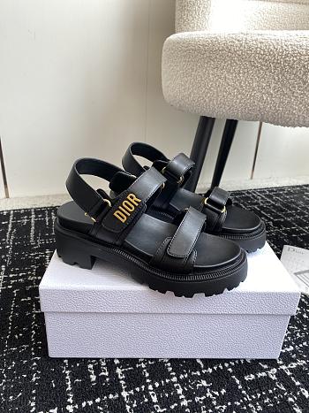 Dior Dioract Platform Sandal Black Lambskin