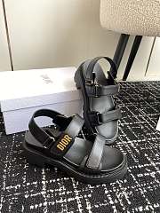 Dior Dioract Platform Sandal Black Lambskin - 4