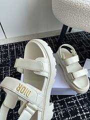 Dior Dioract Platform Sandal White Lambskin - 5