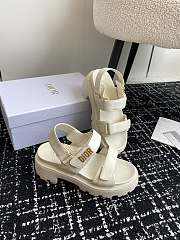 Dior Dioract Platform Sandal White Lambskin - 4