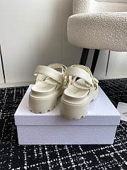 Dior Dioract Platform Sandal White Lambskin - 3