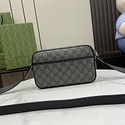 Gucci Mini Shoulder Bag Grey Black 14x23.5x6cm - 6