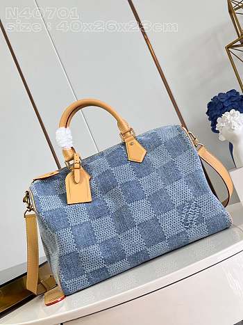 Louis Vuitton LV Speedy 40 Bandoulière Damier Blue 40 x 26 x 23 cm