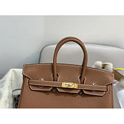 Hermes Birkin 25 Togo Bag Gold Brown 25cm - 3