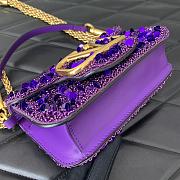 Valentino Garavani Loco Shoulder Bag Purple 19x10.5x5cm - 4