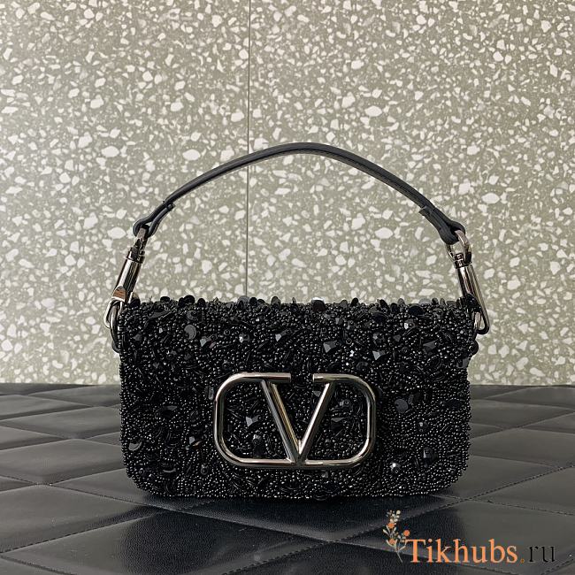 Valentino Garavani Loco Shoulder Bag Black 19x10.5x5cm - 1